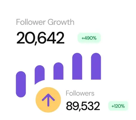 Growing followers chart